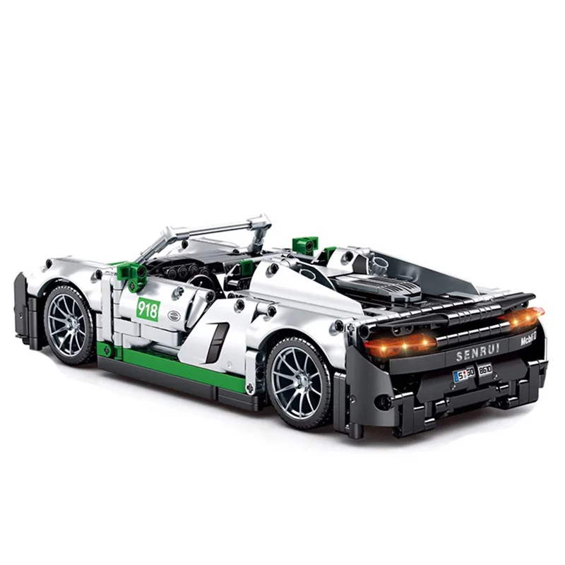 

New MOC High-Tech APP RC Porsched 918 Super Sport Racing Car Bricks Creative Speed Champion Building Blocks Toys for Kids Gifts