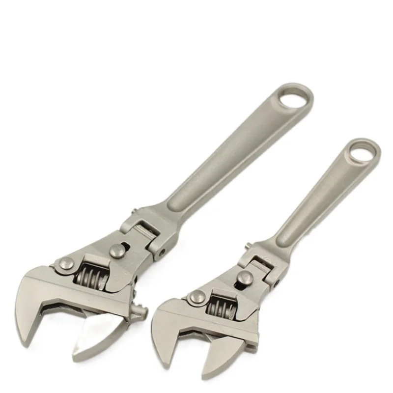 8 дюймов Регулируемый ключ Трещотка складной ручкой двойного назначения трубный