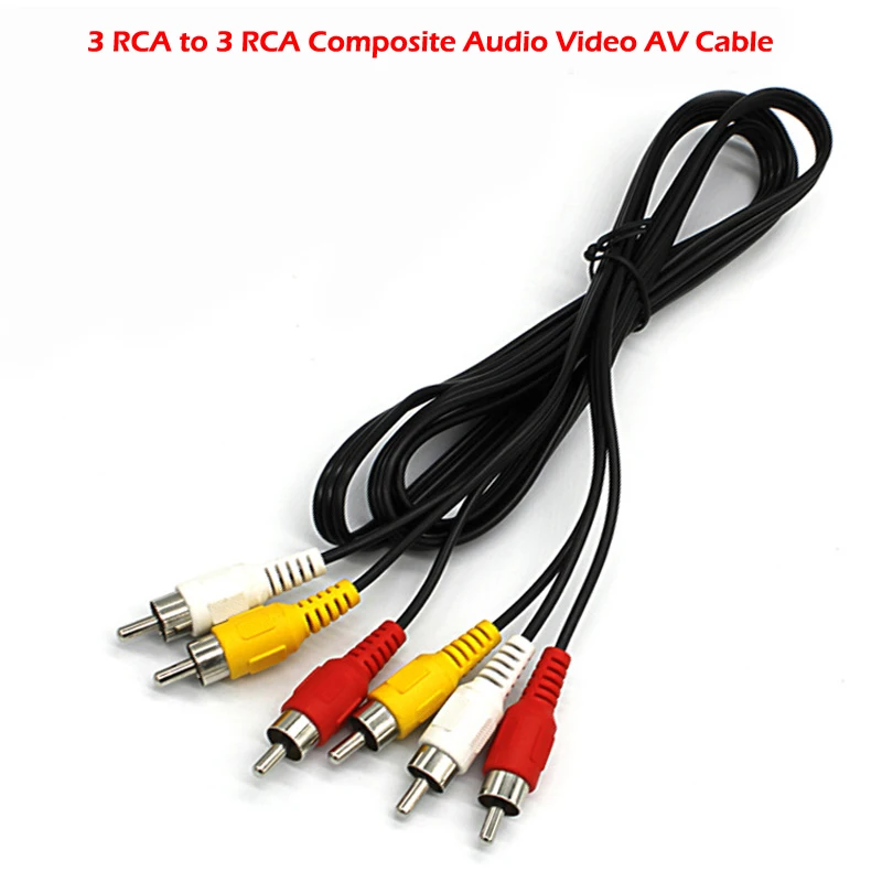 

Композитный Аудио Видео AV кабель 90 см 3 RCA на 3 RCA штекер к штекеру подключение ТВ DVD камеры