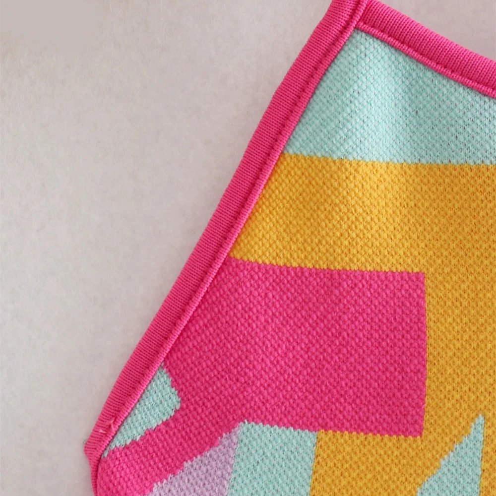 

Women Knit Corset Crop Top 2021 Sweet Fashion Crop Knitted Tank Tops Vintage Halter Neck Backless Sleeveless Female Tied Top