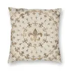 Модный золотой чехол-подушка с рисунком цветов лилии