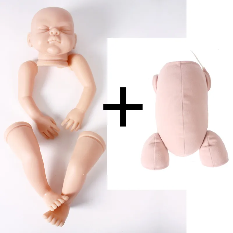 as picture unpainted DK-50 22 дюймов реалистичный Reborn Baby DIY модель комплект с незавершенным телом пустой Unpaint кукла наборы Мягкая силиконовая кукла-младенец комплект - Цвет: as picture unpainted