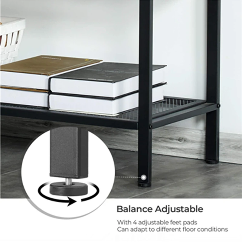 

Console Table Entryway Industrial Sofa Side Table with 2 Iron Mesh Storage Shelves for Living Room Corridor & Bedroom