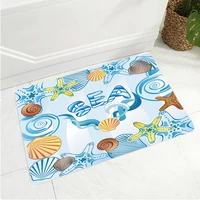 4060cm beach shell starfish bathroom door mat non slip carpet printed soft pad washable doormat front floor rug home decor