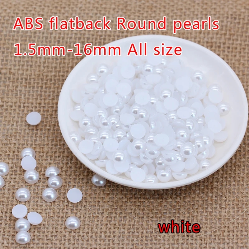 Полукруглые жемчужины из АБС пластика имитация жемчуга аксессуары для