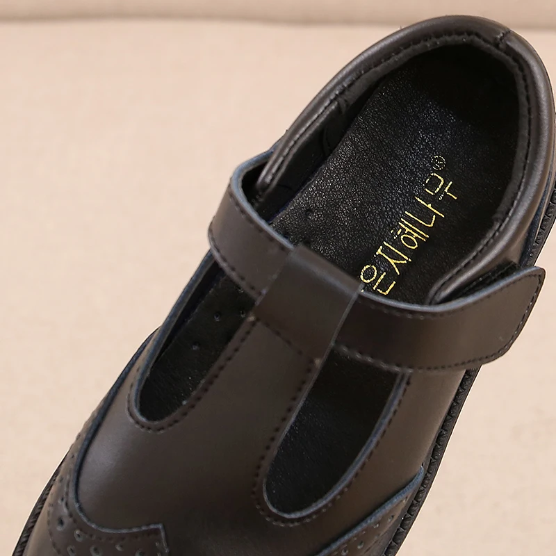 CYSINCOS/детская кожаная обувь в британском стиле детская для маленьких девочек