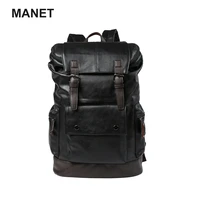2021 leisure backpack for male 15 inch large capacity men bag leather pu multifunctional bags for man school laptop travel bag