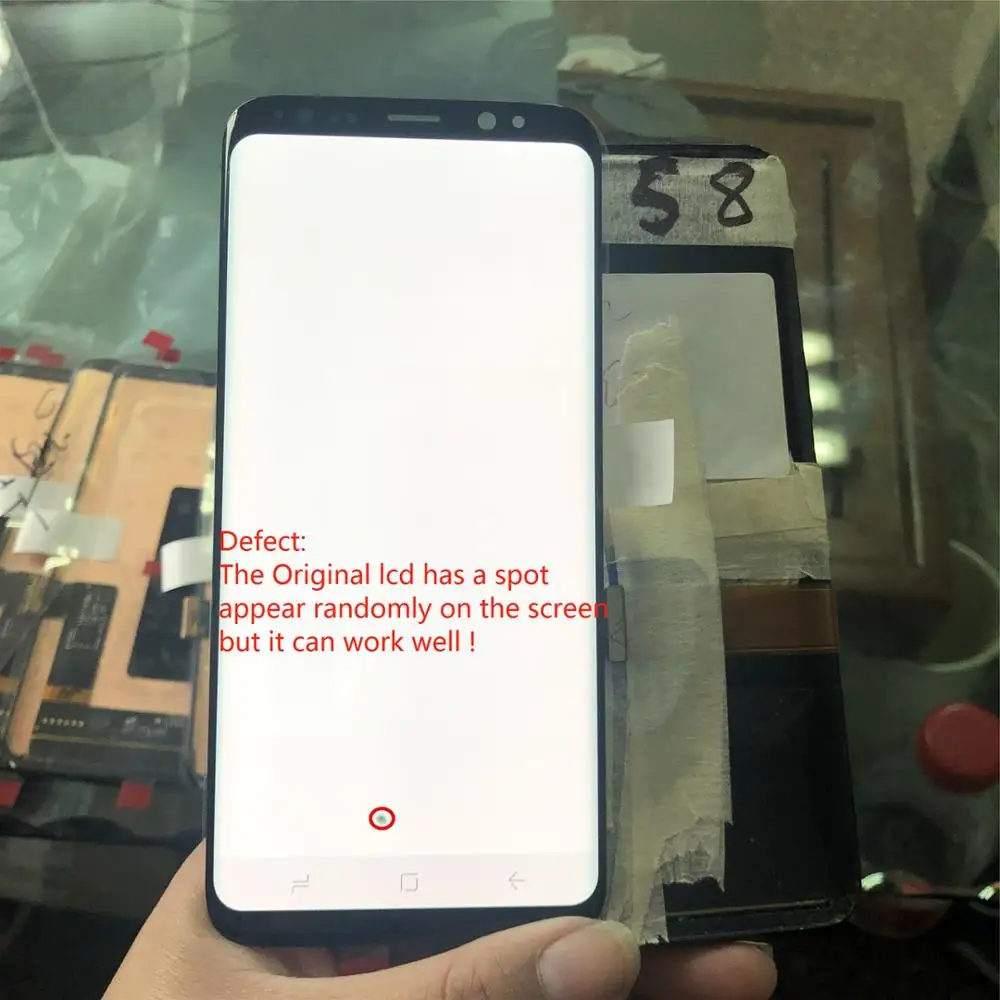 Сменный ЖК дисплей Super AMOLED для SAMSUNG Galaxy S8 G950 G950F с сенсорным экраном рамкой и