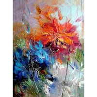 gatyztory 60x75cm frame paint by number for adults colorful flower modern picture by numbers acrylic paint on canvas artwork
