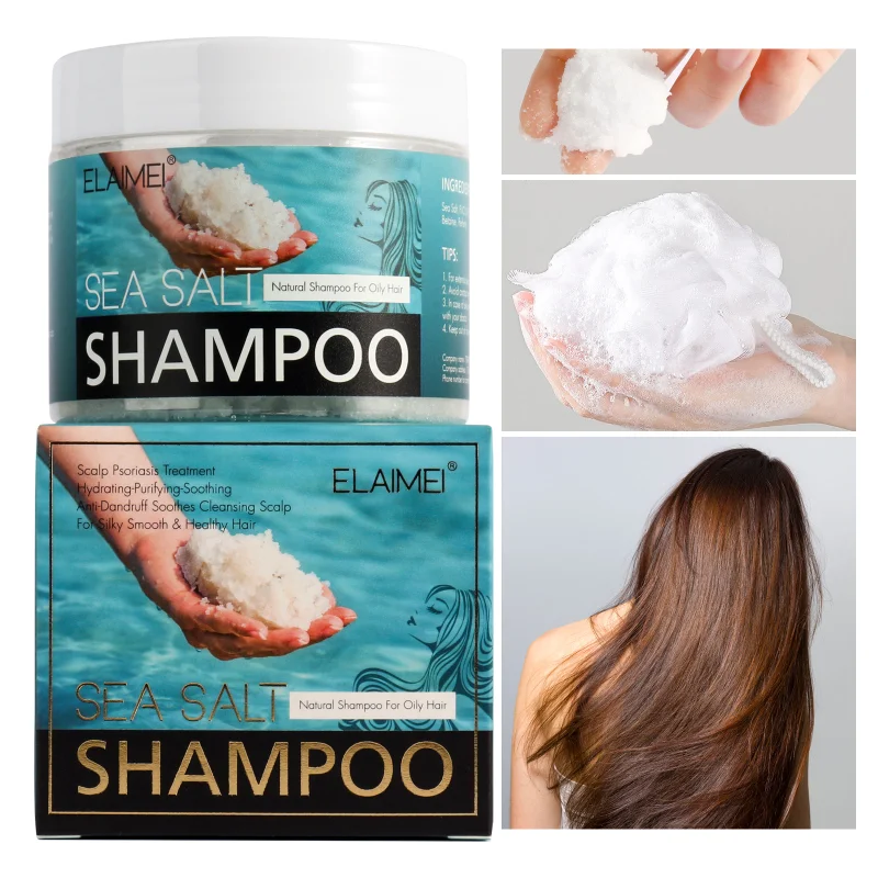 

Sea Salt Shampoo Deep Clean Anti-Dandruff Oil Control Relieve Itching Anti-Mite Healthy Scalp Treatment Smooth Hair Care 240ml
