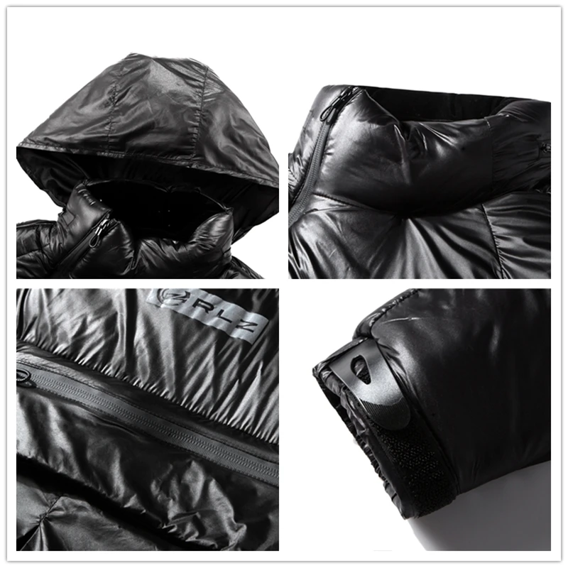 WWKK 2021 зимняя пуховая парка мужские глянцевые куртки с капюшоном большой размер