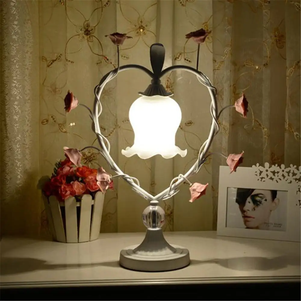 Приглушаемая настольная лампа в виде Розы с переключателем керамическая