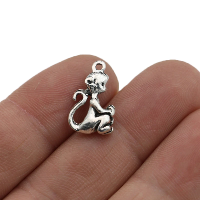 

JAKONGO Подвески в виде обезьянки для изготовления ювелирных изделий, браслетов, 18 х11 мм, 20 шт.