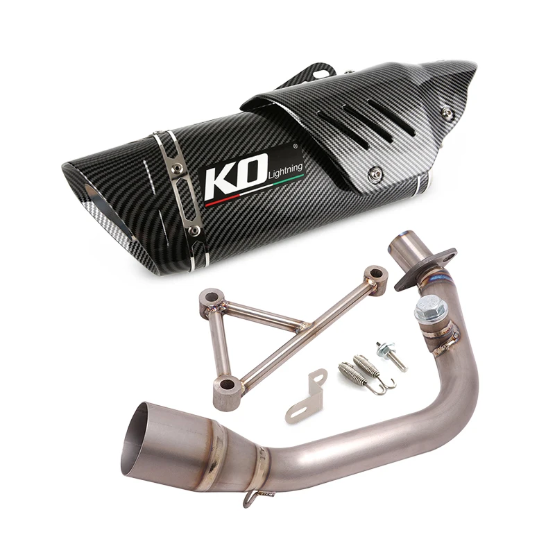 

Escape Motorcycle Exhaust Mid Link Pipe And 51mm Muffler Titanium Alloy For Vespa Sprint 150 Primavera 150 2015-2021