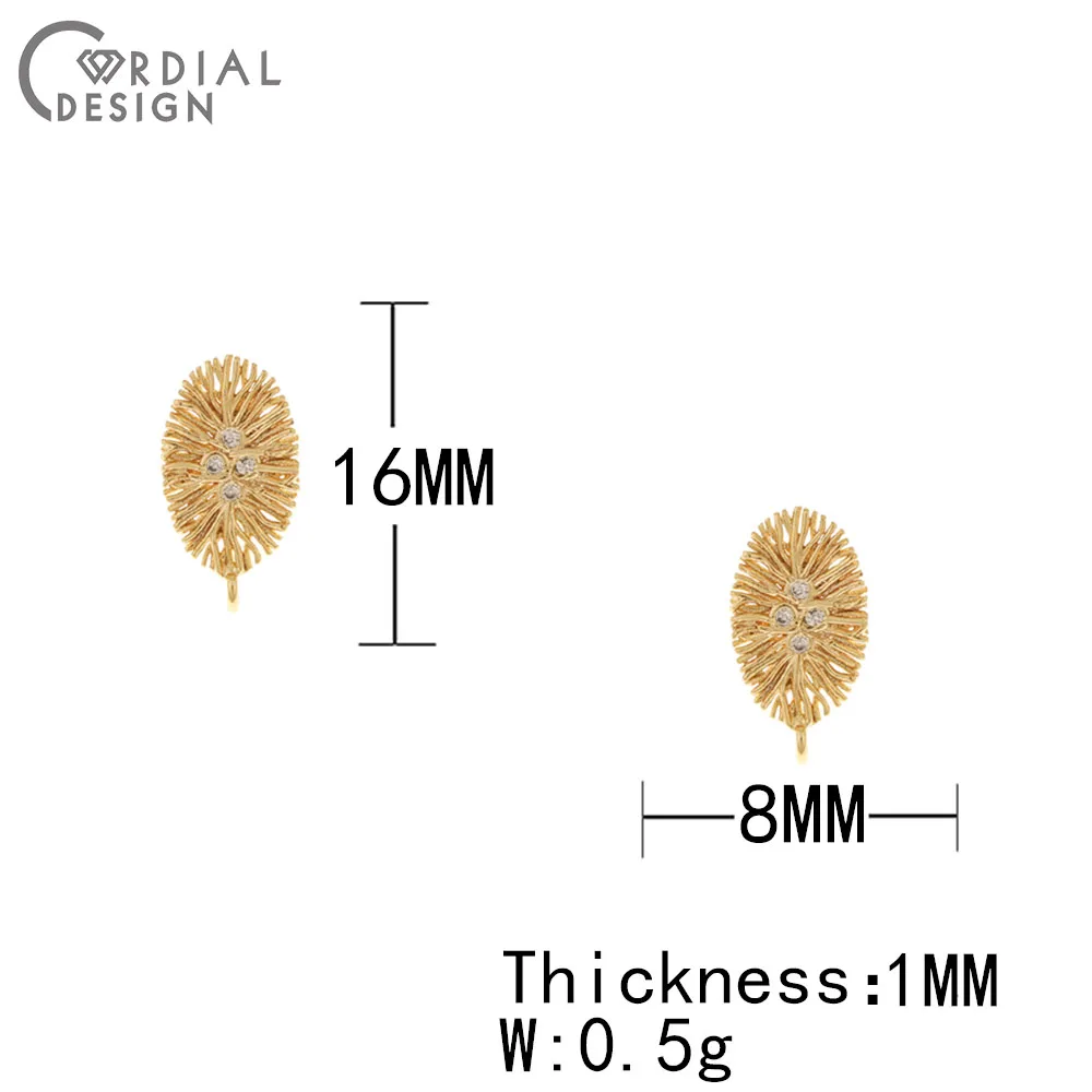 

Cordial Design 30Pcs Jewelry Accessories/Hand Made/Geometry Shape/Genuine Gold Plating/CZ Earrings Stud/DIY Jewelry Making