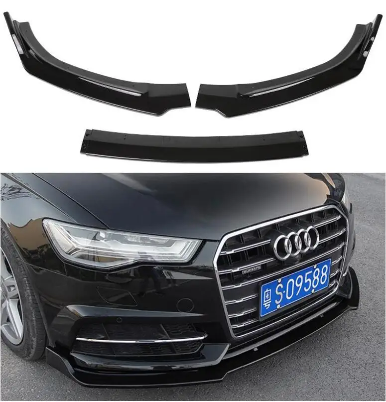 Разветвители для переднего бампера из АБС-углеродного волокна фартуки щитки