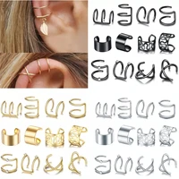 12pc stainelss steel clip on ear cuff earrings fake cartilage earrings lot non piercing clip on earrings set earrings for women