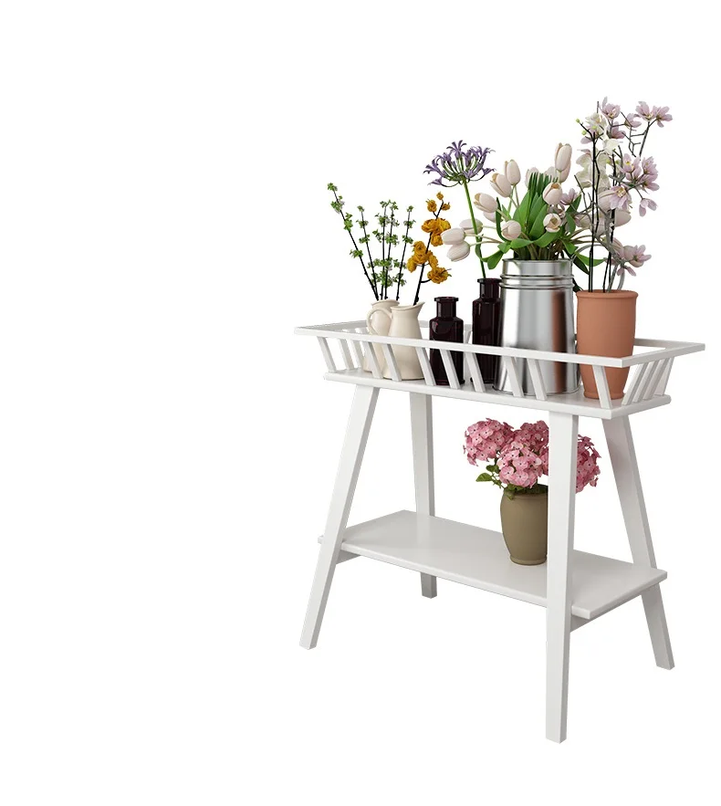 

Flower Shelf Indoor Floor Living Room Shelf Home Green Flower Pot Balcony Nordic Wrought Iron Multi-Layer Flower Stand