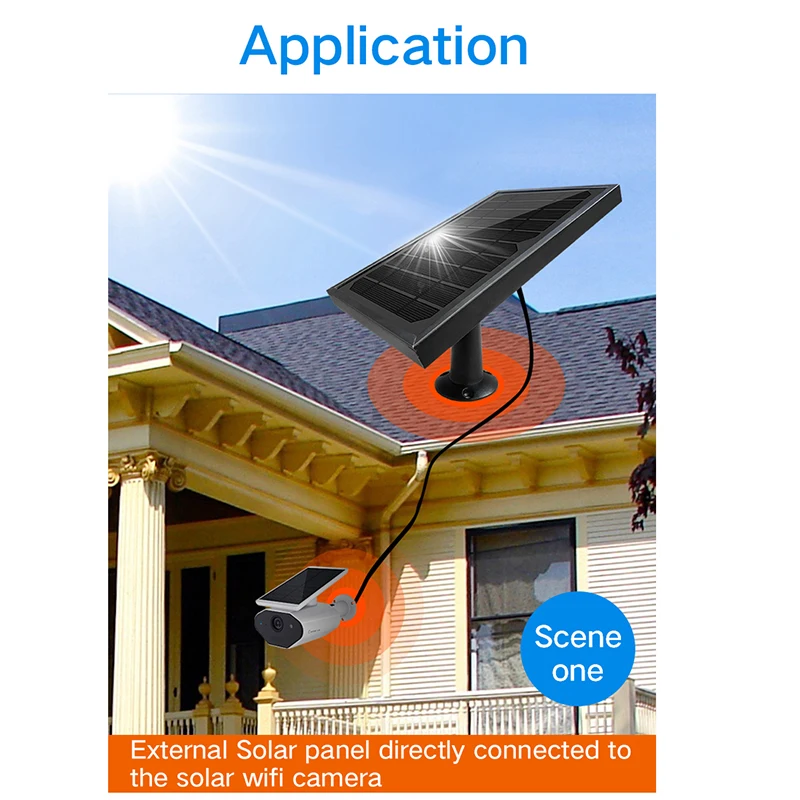 Solar Panel for Wireless Ip Camera 5V 1A 3M Android Interface Micro USB Energy High Quality | Безопасность и защита