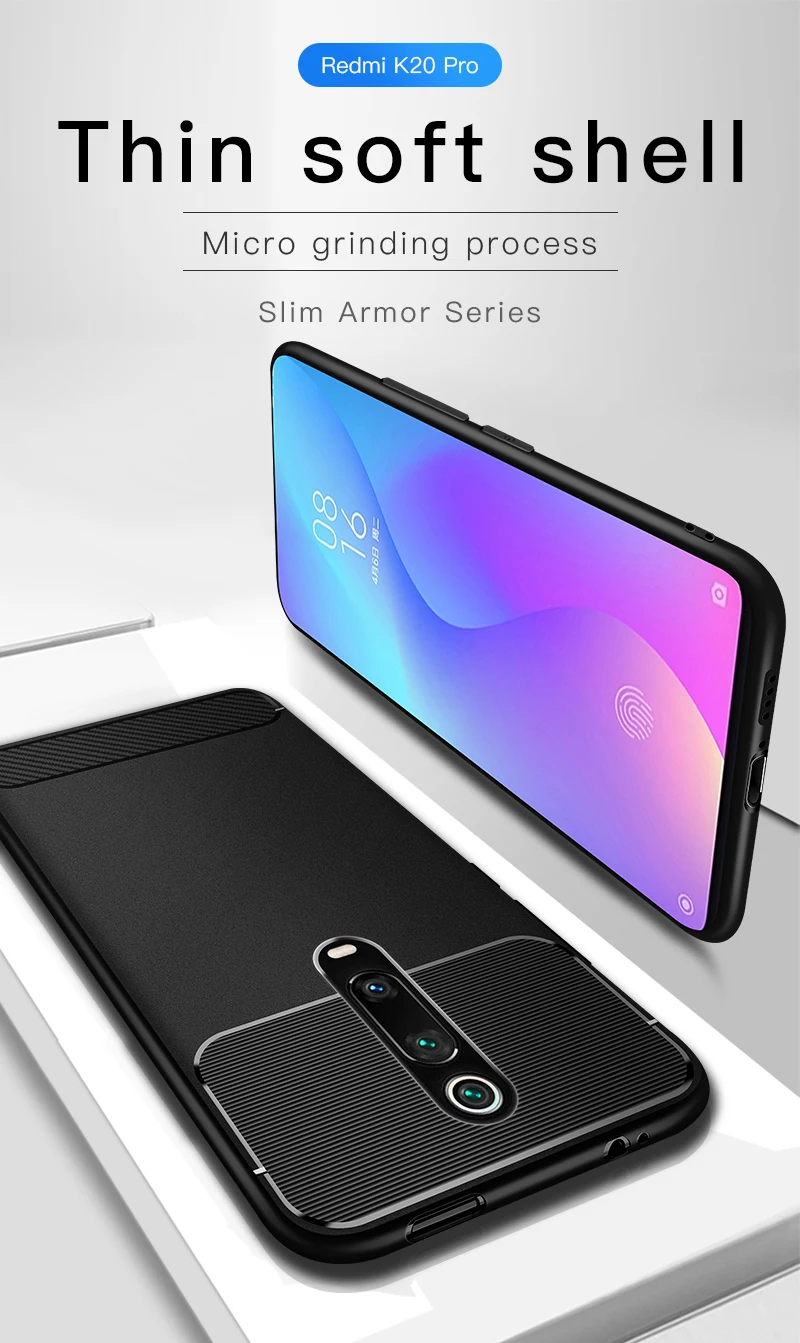 For Xiaomi 9T Pro phone case luxury armor business soft shell for Redmi 6A 7A 8A Pro GO K20 NOTE 7 8 pro can wireless charging