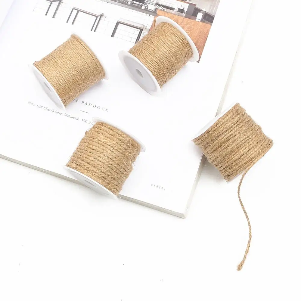 Джутовый шпагат из натуральной мешковины веревка пеньковой веревки Подарочные