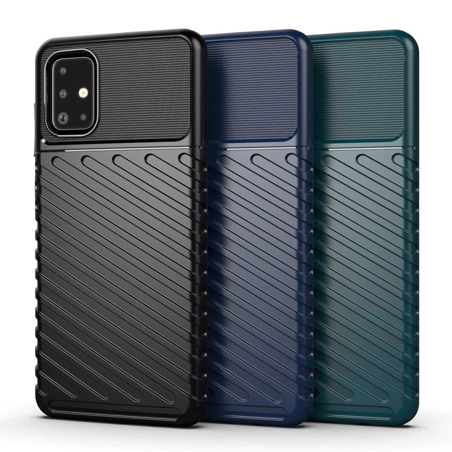 Чехол для Samsung Galaxy A51 A71 мягкий силиконовый матовый армированный противоударный