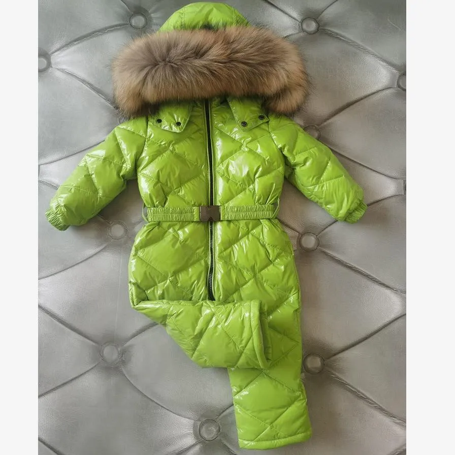 

Wholsale Children Down Coat Winter Hooded Snow Wear Thicker Warm Jumpsuits Kids Clothes Down Jackets for cold weather Y3260