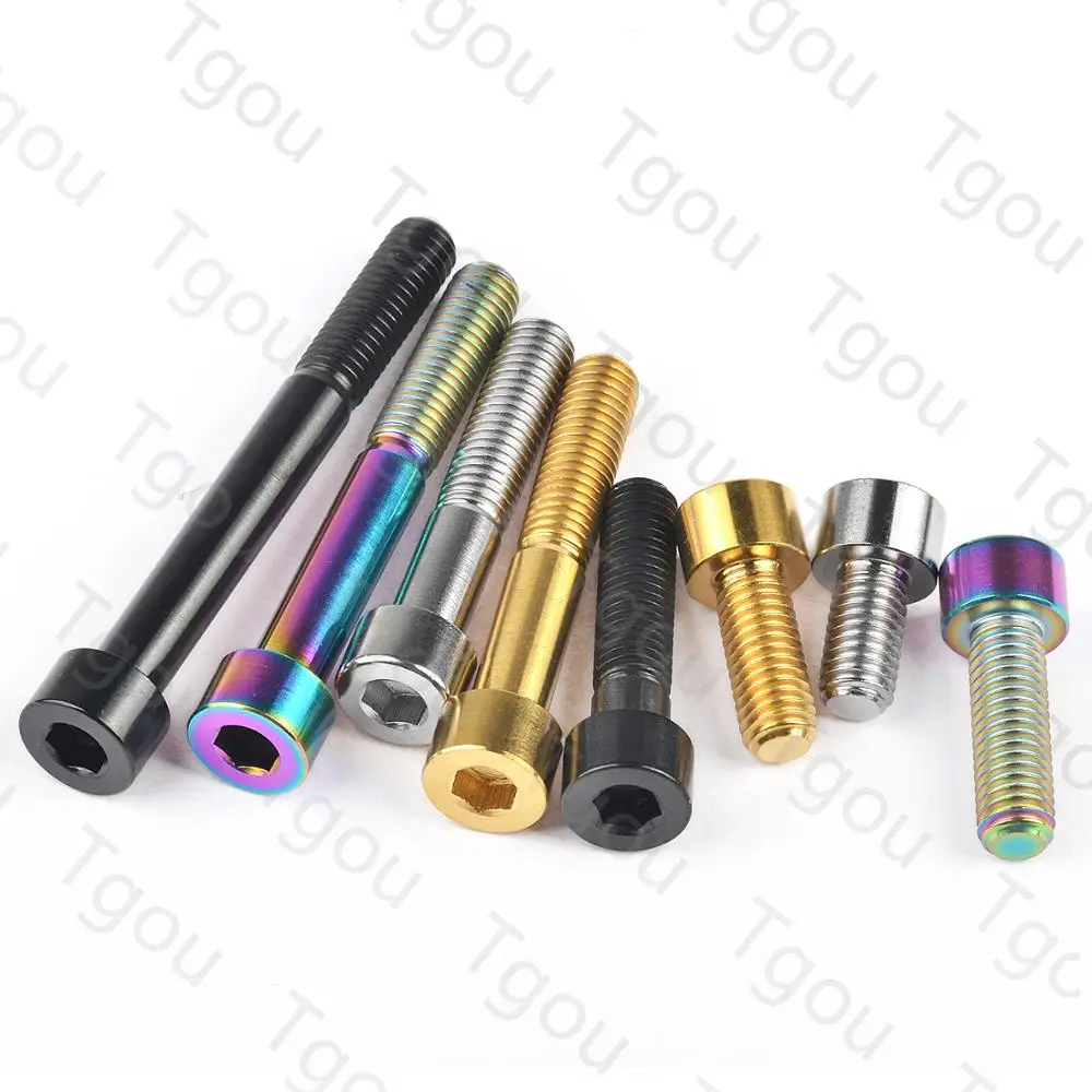 Титановый болт Tgou M8x15 20 25 30 35 40 45 50 60 70 мм шестигранный ключ с головкой титановые