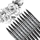 10 шт.партия водонепроницаемые маркеры с надписью, двусторонний лайнер для рисования, черные чернила, маркеры для скетчинга, кисть для рисования; Ручка, товары для рукоделия