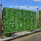 Искусственные пластиковые листья для озеленения стен, сада, забора, балкона, декоративный экранированный рулон, УФ-защита, защита от выцветания, углубление, 0,5x1 м
