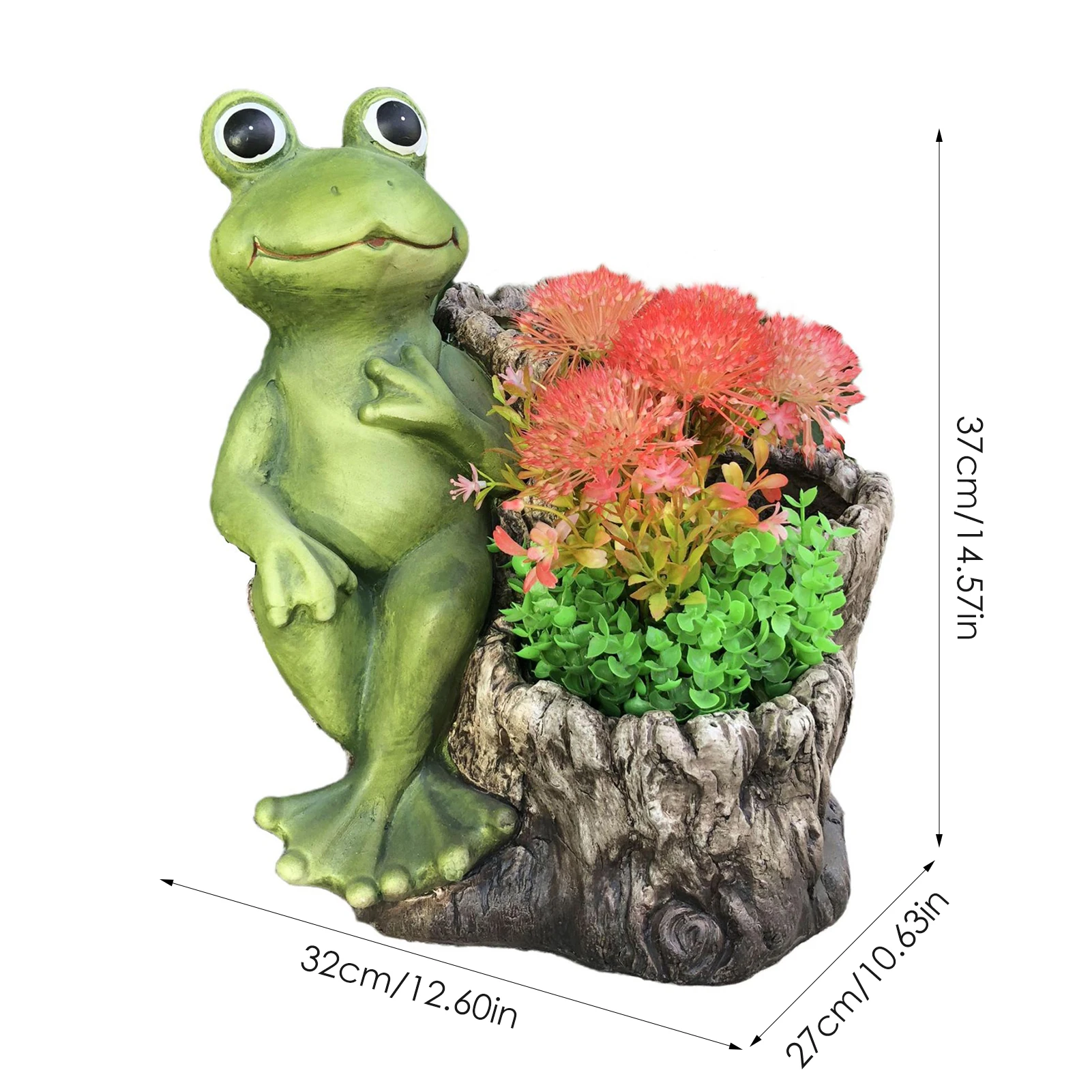 

Garden Figurines Art Frog Flower Pot Yard Decor Resin Planter Home Decoration Crafts Garden Flower Pot