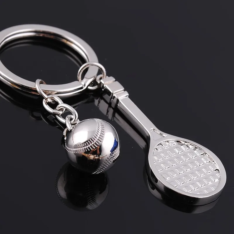 

Mini Tennis Racket Pendant Keychain Sport Keyring Finder Holer Key Chain Ring Gifts for Teenager Fans Jewelry Accessories