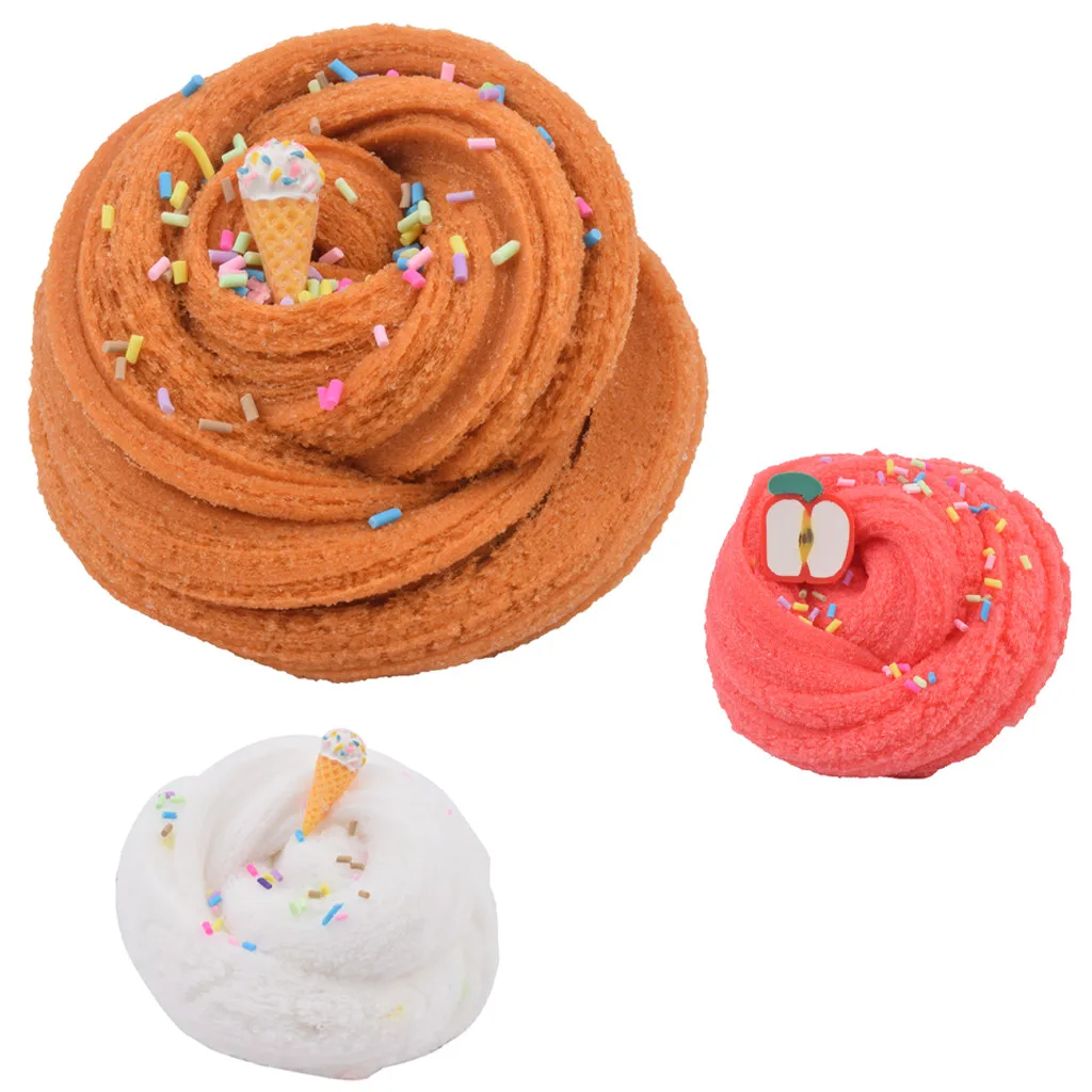 

Kawaii 80ml Ice Cream Slice Clay Could Slime Scented Stress Kids Clay Toy Sensory Squeeze Squishy Antistress Slow Rebound Pinch