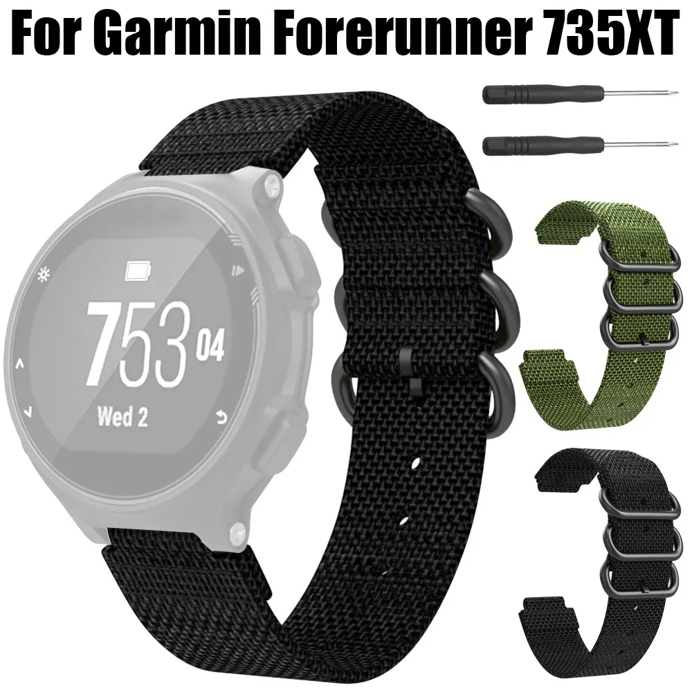 Сменный мягкий нейлоновый спортивный ремешок OTOKY для Garmin Forerunner 735XT наручных часов