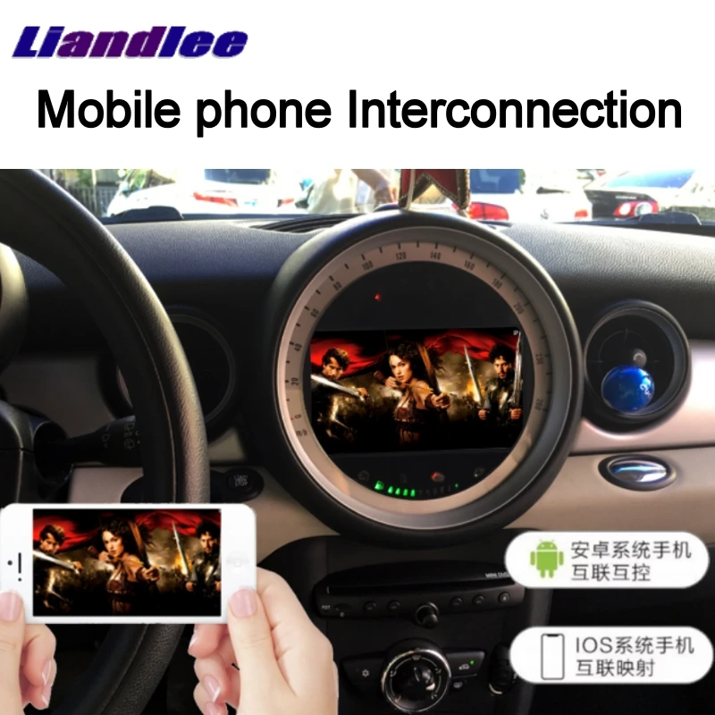Автомобильный Мультимедийный адаптер Liandlee для навигатора CarPlay Mini Clubman R55 2007 ~ 2014