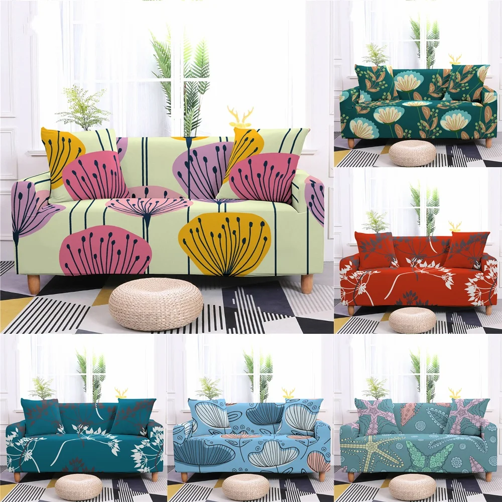 

15Colors Slipcover Floral Sofa Covers For Four Season Living Room Furniture Protector Elastic Loveseat Couch Cover 1/2/3/4Seater