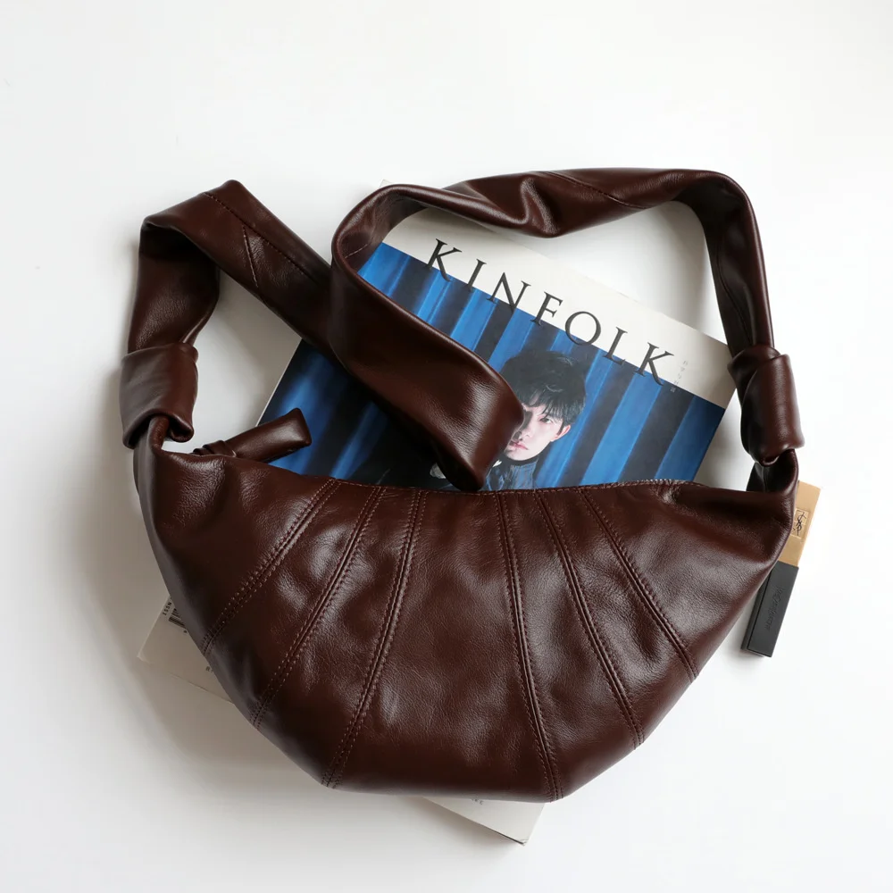 

Нишевая легкая облицовочная нагрудная сумка из крафт-бумаги, широкополосная сумка для пельменей, кожаная сумка-мессенджер