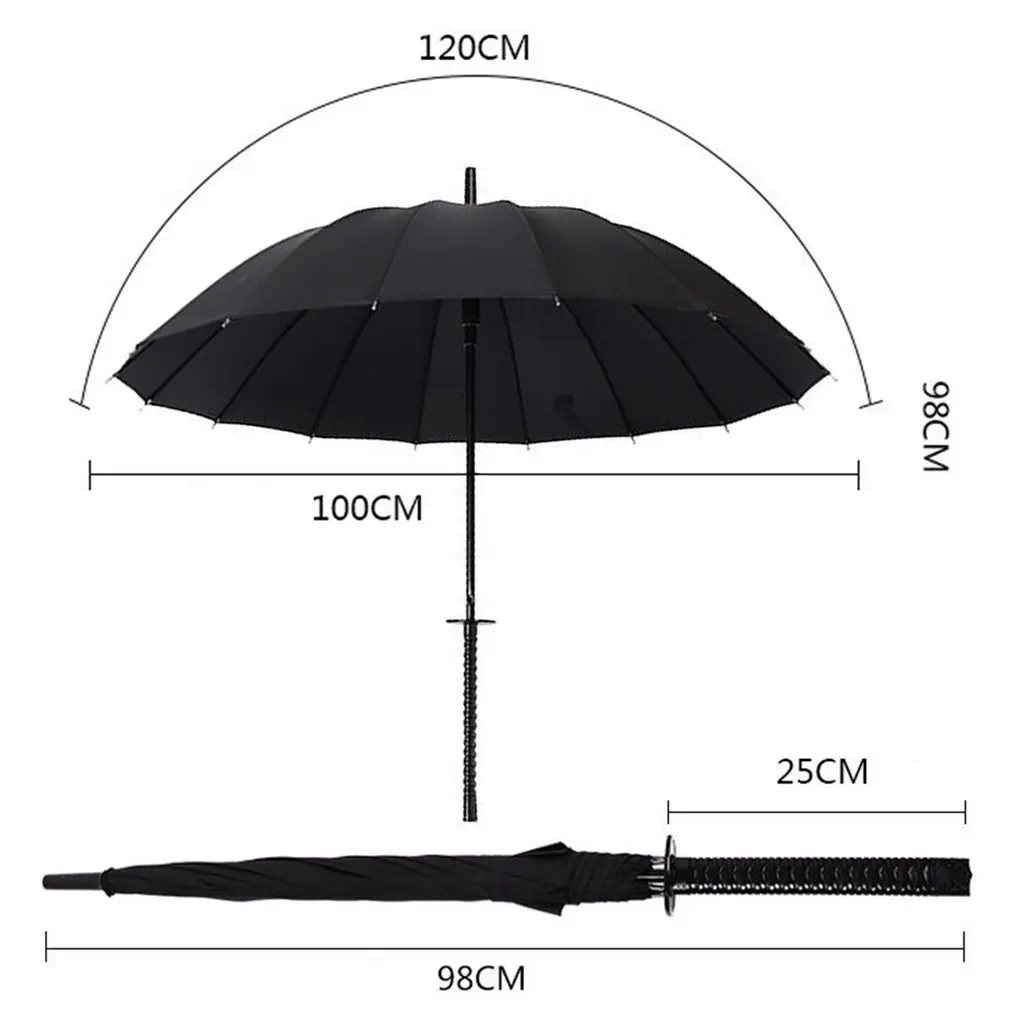

Special Windproof Japanese Style Straight Long-handle Rainy Sunny Umbrella Durable Anti-UV Manual Open Umbrella