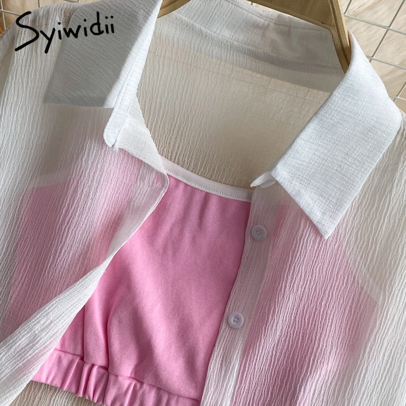 Syiwidii комплект из 3 предметов женский спортивный костюм наряды рубашка на