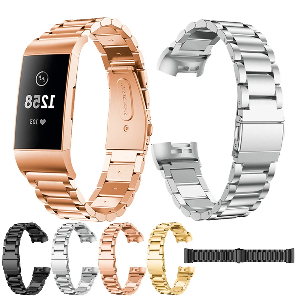 

Браслет из нержавеющей стали для часов Fitbit Charge 3 Charge 4