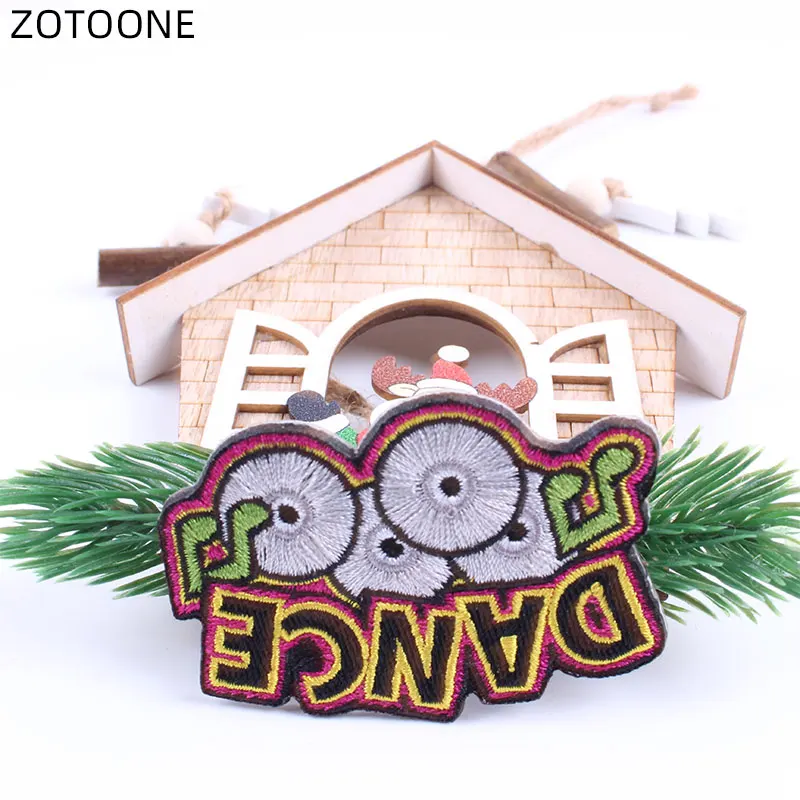 ZOTOONE нашивка с буквенным принтом для вышивания утюгом на заплатках одежды детей