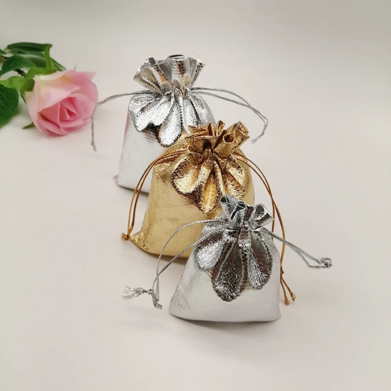 

Сумка из алюминиевой фольги золотистого и серебристого цвета, 100 шт.