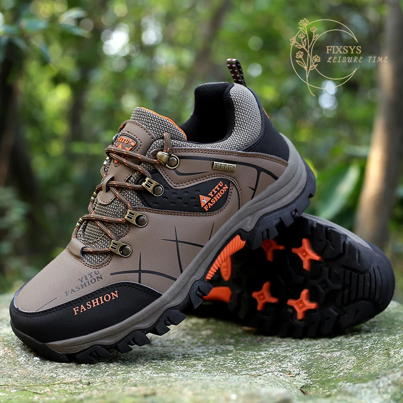 

FIXSYS Fashion Men Waterproof Shoes Autumn Martin Boots Outdoor Mountain Climbing Boots Tough Hiking Boots for Man Work Shoes