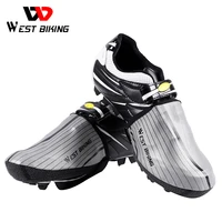 west biking windproof road mtb bike shoes cover half palm reflective waterproof cycling overshoes equipment bicycle shoe cover
