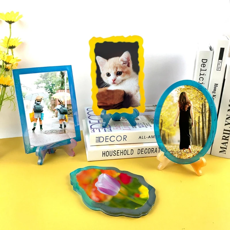DIY ретро фоторамка из смолы рельефная силиконовая форма эпоксидная смола литье