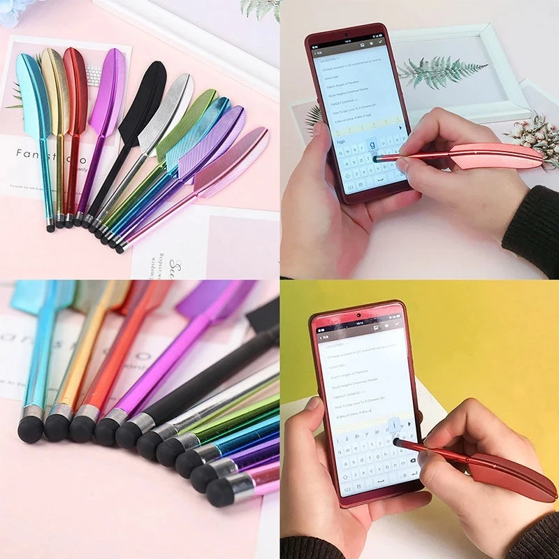 

Touch Pen Touch Screen Mobile Phone Universal Feather Capacitive Pen Ipad Stylus Pen Plastic UV Plating