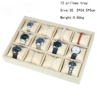 latest watch boxes cases 12 grids box case holder organizer for men quartz women jewelry display bracelets jewelry tray