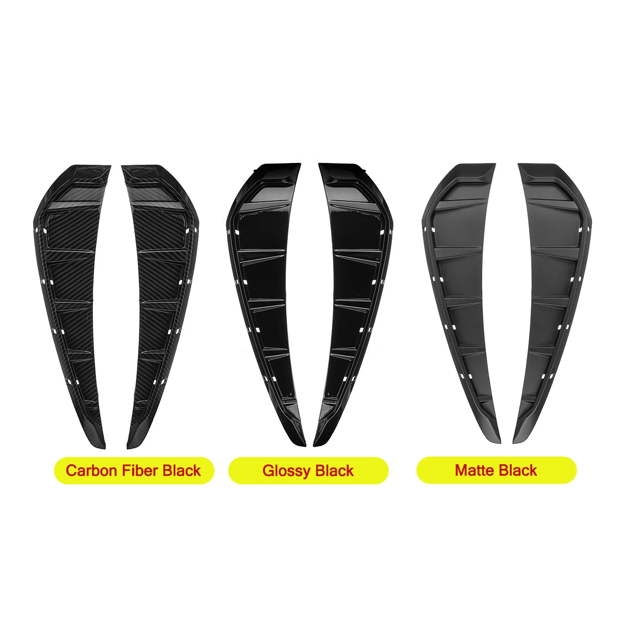 Углеродное волокно/глянцевые/матовые черные наклейки на переднее крыло