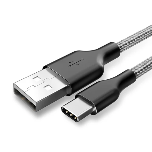 Usb type-C телефонный кабель для samsung S9 USB C кабель для Xiaomi Redmi Note 7 mi9 провод для быстрого заряда USB-C шнур для зарядки мобильного телефона - Цвет: Серебристый