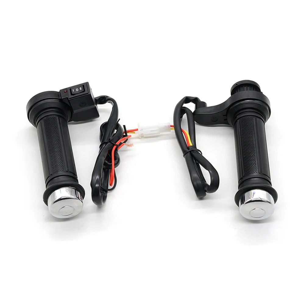 

1 Pair Universal Motorcycle Heated Handle 22mm (7/8 ") 12V Black Heated Warm Antiskid Handlebar Motorcycle Electric Handgrip